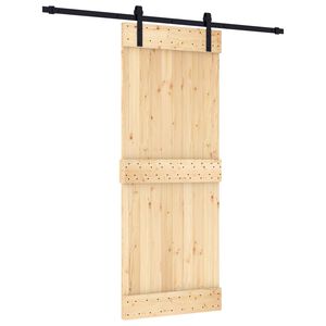 vidaXL Posuvn&eacute; dveře Přirozen&aacute; a čern&aacute; 80 x 210 cm
