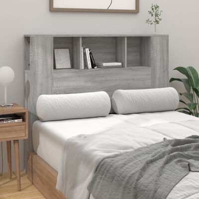 vidaXL Čelo postele s úložným prostorem šedé sonoma 120x18,5x102,5 cm