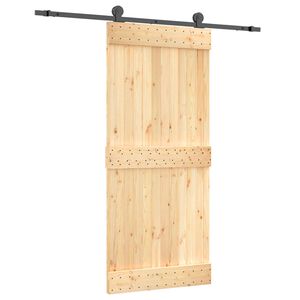 vidaXL Posuvn&eacute; dveře 90 x 210 cm Masivn&iacute; borov&eacute; dřevo (neupraven&eacute;)