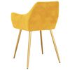 vidaXL J&iacute;deln&iacute; židle 6 ks žlut&eacute; samet