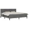 vidaXL R&aacute;m postele s matrac&iacute; s čelo Tmavě &scaron;ed&aacute; 180 x 200 cm samet
