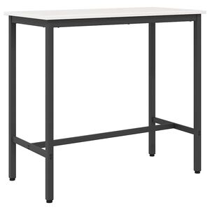 vidaXL stůl B&iacute;l&aacute; 100 x 50 x 91 cm Inžen&yacute;rsk&eacute; dřevo a ocel