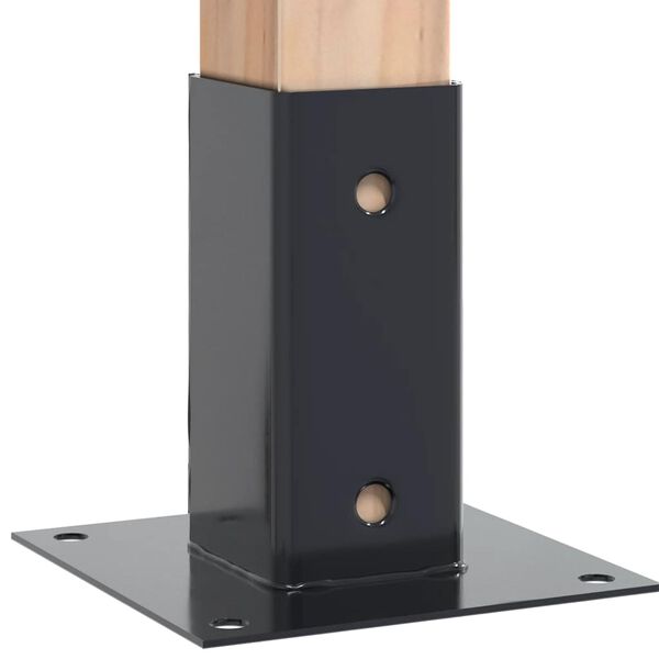 vidaXL Podstavce pod sloupky čtvercov&eacute; 4 ks antracit 61x61 mm