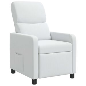 vidaXL Křeslo s funkc&iacute; ležen&iacute; B&iacute;l&aacute; Polyester