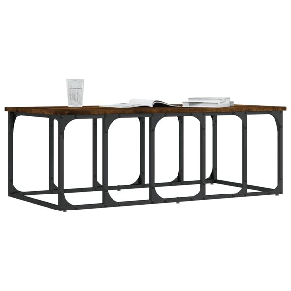 vidaXL Konferenčn&iacute; stolek kouřov&yacute; dub 100x50x35,5 cm kompozitn&iacute; dřevo