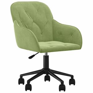 vidaXL Otočn&aacute; kancel&aacute;řsk&aacute; židle světle zelen&aacute; samet