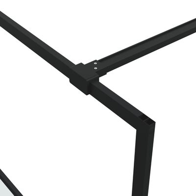 vidaXL Sprchová zástěna walk-in černá 115x195 cm napůl mléčné ESG sklo