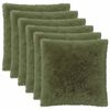 vidaXL Povlak na pol&scaron;t&aacute;ř 6 pcs HEERLEN Zelen&aacute; 60 x 60 cm PV fleece