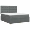 vidaXL Postel boxspring s matrac&iacute; Tmavě &scaron;ed&aacute; 140 x 190 cm Textil