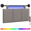 vidaXL Z&aacute;věsn&eacute; čelo postele S LED osvětlen&iacute;m Taupe Textil