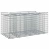 vidaXL Gabionov&yacute; vyv&yacute;&scaron;en&yacute; z&aacute;hon 2 ks 200 x 100 x 100 cm Stř&iacute;brn&aacute;