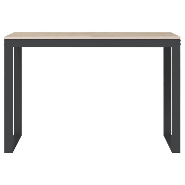 vidaXL Počítačový stůl černý a dub 110 x 60 x 73 cm dřevotříska