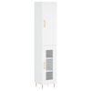 vidaXL Skř&iacute;ň highboard b&iacute;l&aacute; 34,5 x 34 x 180 cm kompozitn&iacute; dřevo