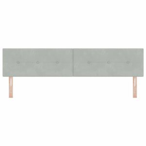 vidaXL Čelo postele s čelo Světle &scaron;ed&aacute; 200 cm Uměl&aacute; kůže