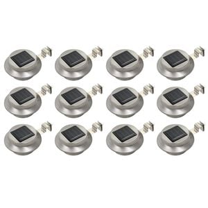 vidaXL Zahradn&iacute; sol&aacute;rn&iacute; lampy 12 ks LED kulat&eacute; 12 cm b&iacute;l&eacute;
