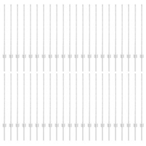 vidaXL Plotov&yacute; sloupek. 44 pcs Stř&iacute;brn&aacute; 140 cm Ocel