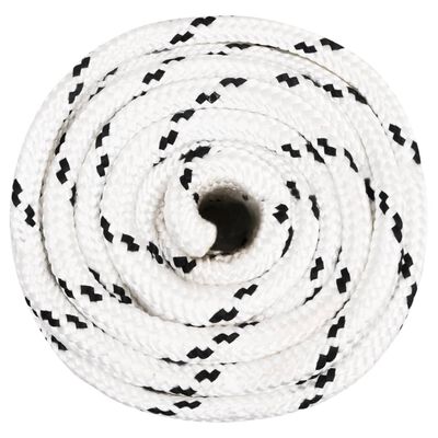 vidaXL Pracovní lano bílé 18 mm 50 m polyester