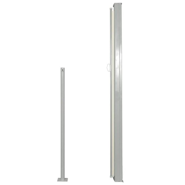 vidaXL Zatahovací boční markýza / zástěna 160 x 500 cm krémová