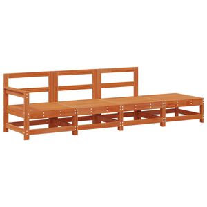 vidaXL Rohov&aacute; pohovka Voskově Hněd&aacute; 252 x 62 x 70,5 cm