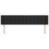 vidaXL Čelo postele typu u&scaron;&aacute;k čern&aacute; 183x16x78/88 cm uměl&aacute; kůže