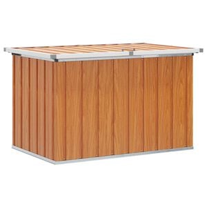 vidaXL Venkovn&iacute; &uacute;ložn&aacute; krabice dřevo 109 x 67 x 65 cm Pozinkovan&aacute; ocel