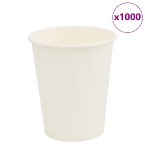 vidaXL Pap&iacute;rov&eacute; kel&iacute;mky na k&aacute;vu 1000 pcs 8oz 200ml b&iacute;l&eacute;