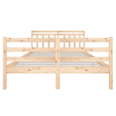 vidaXL Rám postele 135 x 190 cm Double masivní dřevo