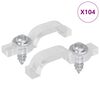vidaXL LED p&aacute;sek spony 23,8 mm 2 ks Transparentn&iacute; Plast a železo