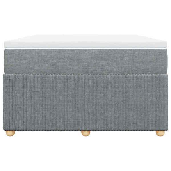 vidaXL Box spring postel s matrac&iacute; světle &scaron;ed&aacute; 120x190 cm textil