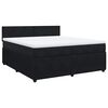 vidaXL Box spring postel s matrac&iacute; čern&aacute; 180x200 cm samet