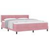 vidaXL Postel s boxspringem s čelo Růžov&aacute; 200 x 180 cm samet