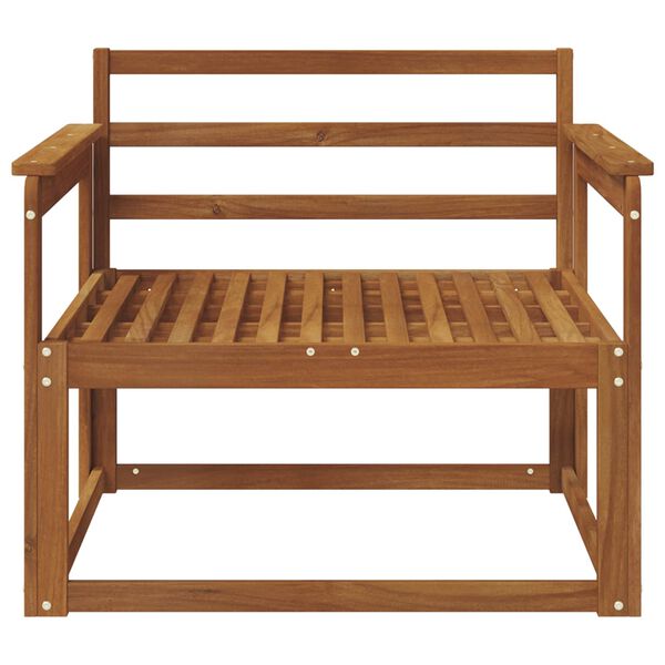 vidaXL Venkovn&iacute; středn&iacute; pohovka Masivn&iacute; ak&aacute;tov&eacute; dřevo Př&iacute;rodn&iacute;