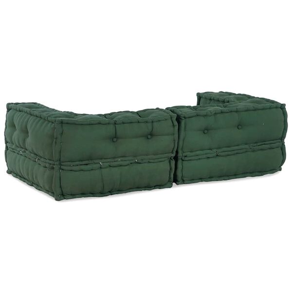 vidaXL 2m&iacute;stn&aacute; modul&aacute;rn&iacute; pohovka zelen&yacute; 140x70x36 L&aacute;tka