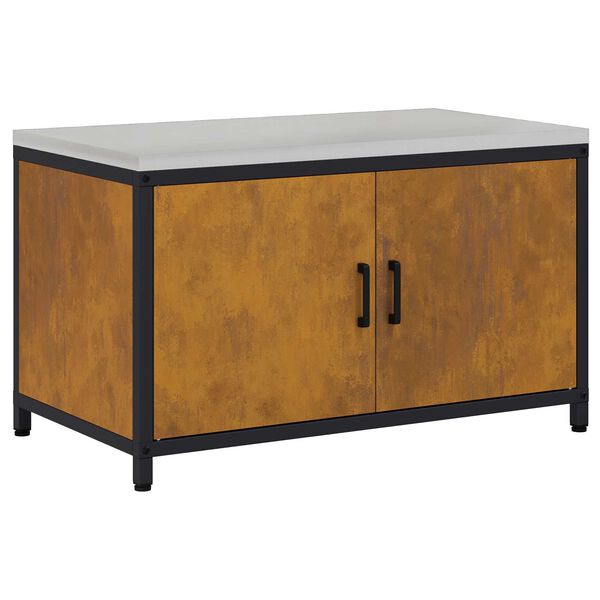 vidaXL Skladov&aacute;n&iacute; v kuchyni s polic&iacute; Rezav&aacute; 60 x 50 x 92 cm Ocel