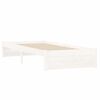 vidaXL Rám postele bílý masivní dřevo 75 x 190 cm malé jednolůžko