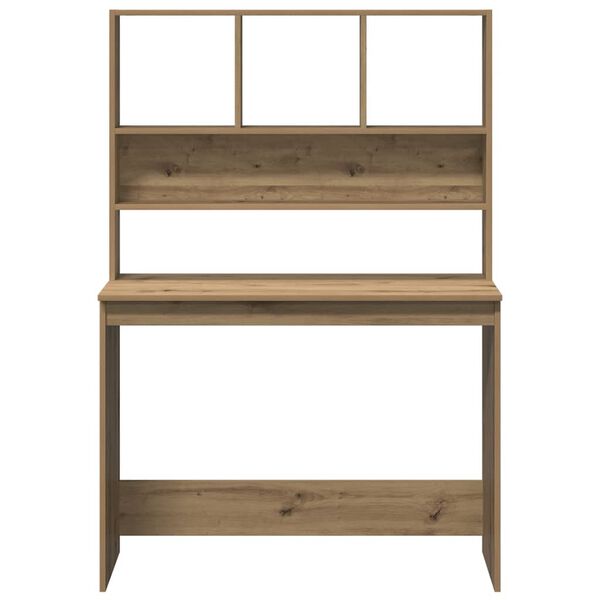 vidaXL Psac&iacute; stůl s policemi dub artisan 102x45x148cm kompozitn&iacute; dřevo