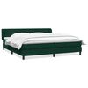 vidaXL Postel Box Spring s matracemi tmavě zelen&aacute; 180x220 cm samet