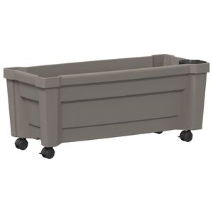 vidaXL Květin&aacute;č Calypso s koly &Scaron;ed&aacute; 79 x 35 x 33 cm PP