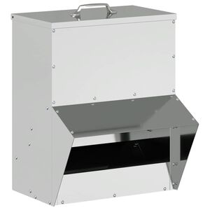 vidaXL Krm&iacute;tko pro slepice Stř&iacute;brn&aacute; 20 x 25 x 35 cm Pozinkovan&aacute; ocel