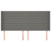 vidaXL Čelo postele typu u&scaron;&aacute;k tmavě &scaron;ed&eacute; 163x16x118/128 cm textil