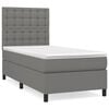 vidaXL Box spring postel s matrac&iacute; tmavě &scaron;ed&aacute; 80 x 200 cm textil