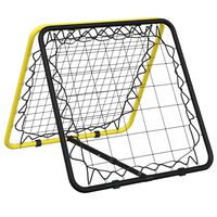 vidaXL Fotbalový rebounder oboustranný nastavitelný žlutý a černý ocel