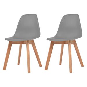 vidaXL J&iacute;deln&iacute; židle 2 ks &scaron;ed&eacute; plast