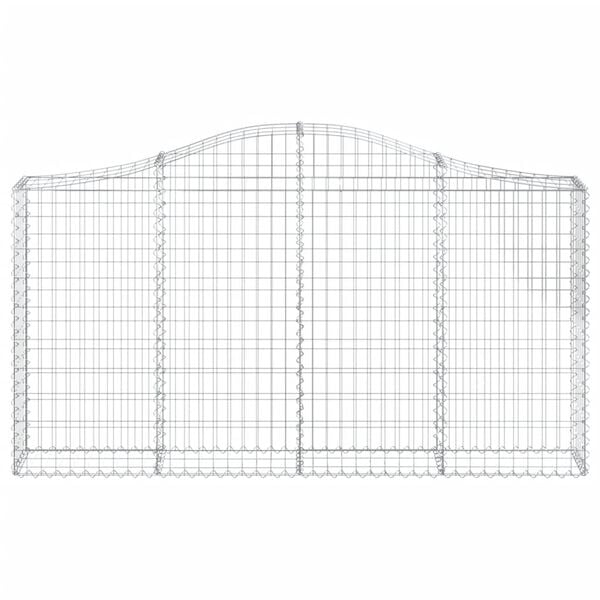 vidaXL Klenut&eacute; gabionov&eacute; ko&scaron;e 10ks 200x30x100/120cm pozinkovan&eacute; železo