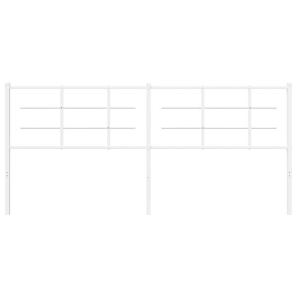 vidaXL Kovové čelo postele bílé 200 cm