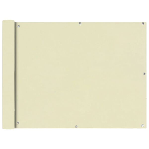 vidaXL Balkónová zástěna z oxfordské látky 90x400 cm krémová