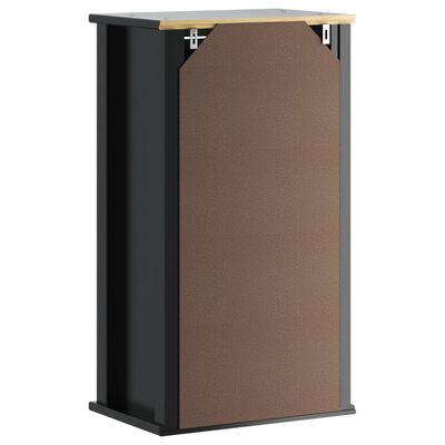 vidaXL Nástěnná koupelnová skříňka BERG černá 40x27x71,5 cm borovice