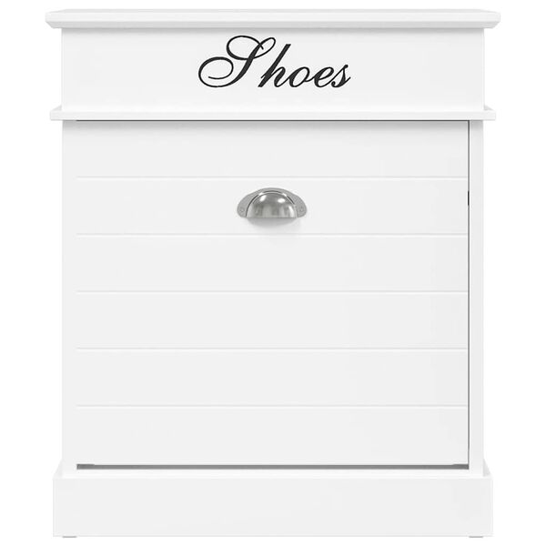 vidaXL Botn&iacute;k b&iacute;l&yacute; 50 x 28 x 58 cm dřevo pavlovnie