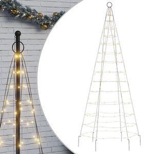 vidaXL LED v&aacute;nočn&iacute; stromek 200 tepl&yacute;ch b&iacute;l&yacute;ch LED diod 180cm