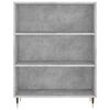 vidaXL Skř&iacute;ň highboard betonově &scaron;ed&aacute; 69,5x34x180 cm kompozitn&iacute; dřevo